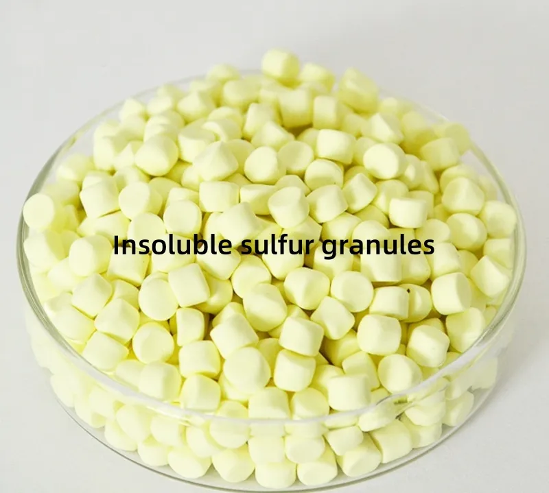 Insoluble sulfur granules