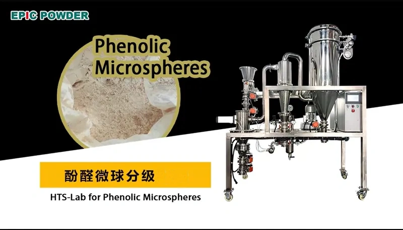 Clasificación de microesferas fenólicas