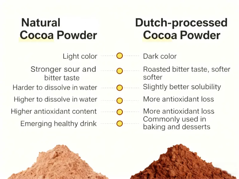 천연 및 네덜란드산 코코아 파우더