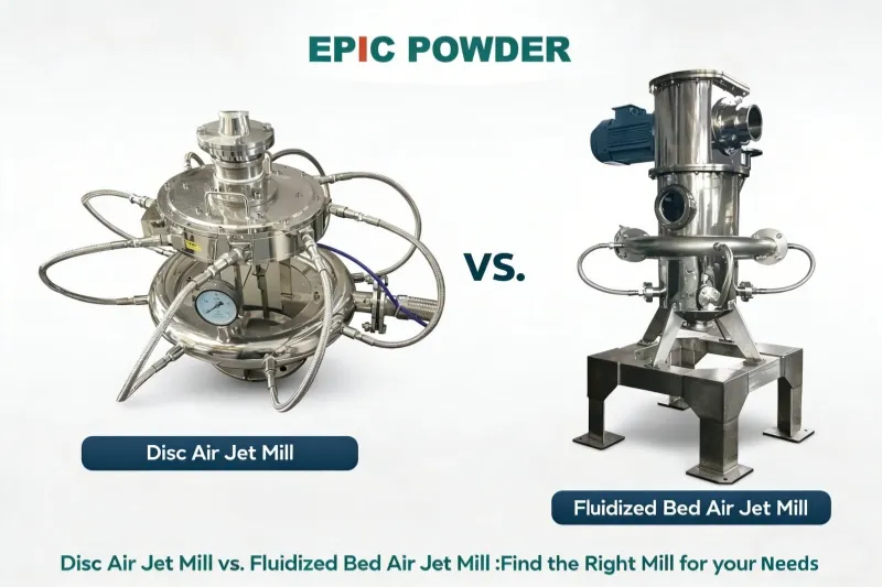 струйная мельница с псевдоожиженным слоем против дисковой струйной мельницы
