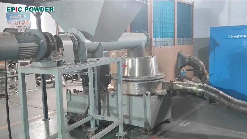Turbo mill for LFP battery recycling