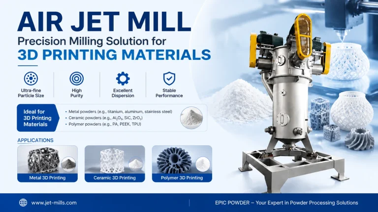 3D printing jet mill